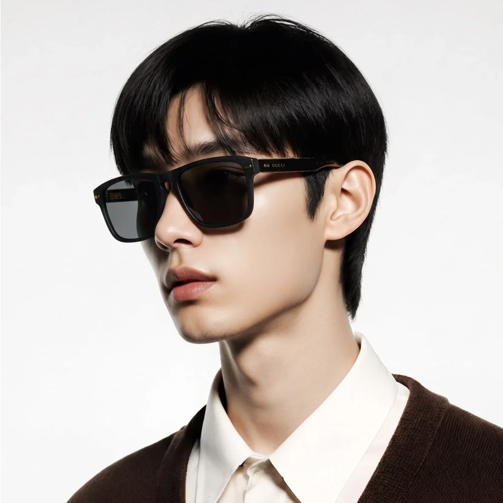 Gucci Gg0911s 001 Men's Black Sunglasses - Classic Square Frame